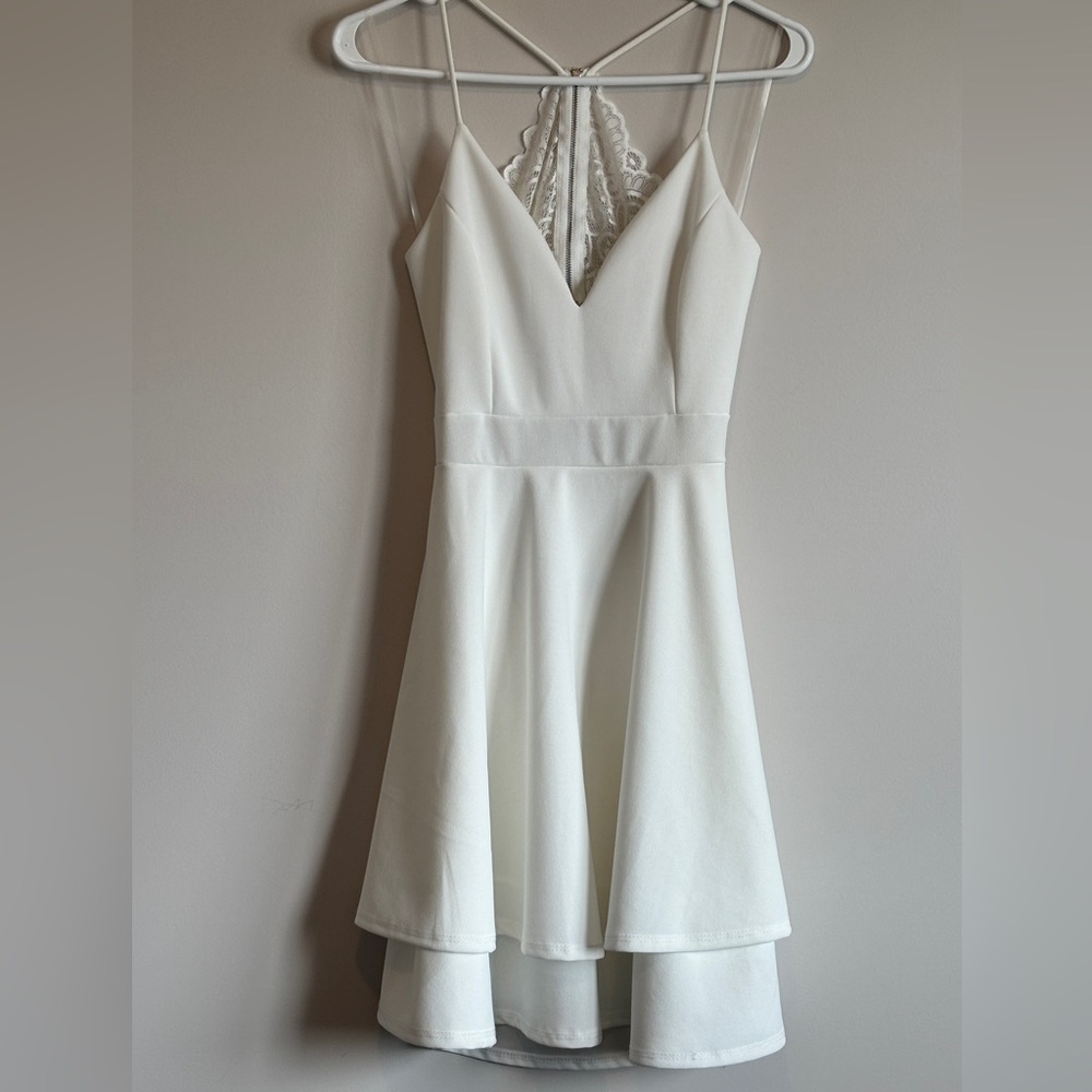 Eclipse Ivory Lace-Detail Mini Dress - New w/ tags
